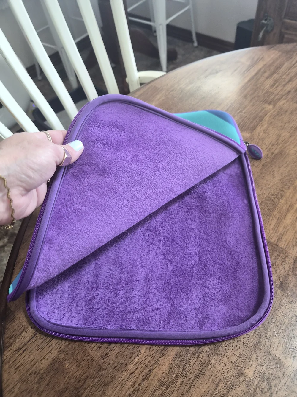 Tablet Sleeve Case in Teal & Purple - Slim Protective Neoprene Sleeve